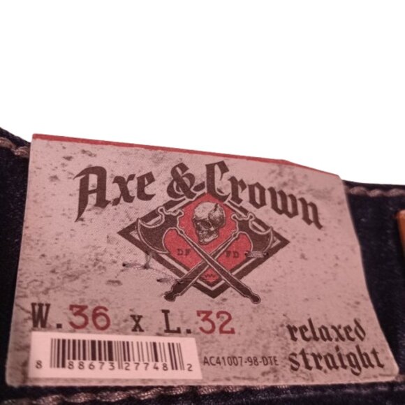 Axe & Crown Handcrafted Outlaw Denim Relaxed Straight Jeans Men's Size 36 X 32 - Picture 11 of 12